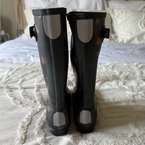 Girls Rainbow Hunter Black Boots - Picture 3 of 5